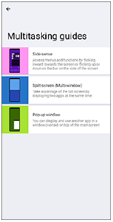 Afbeelding met de items in de Multitasking-gidsen