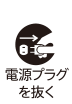 電源プラグを抜く