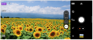 BASIC（基本）模式下横向的摄影大师待机屏幕图