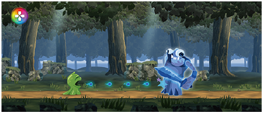 Imagem do ecrã do jogo com o ícone flutuante apresentado.