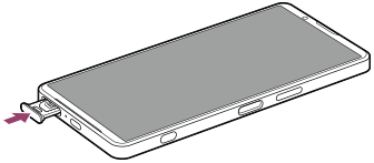 Diagram of pushing the tray back.