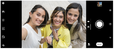 Bild von der Aufnahme eines Selfies