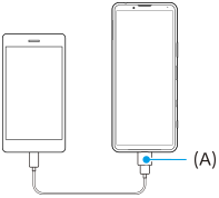 Изображение подключения устройств с помощью кабеля USB