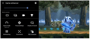 Image du menu Optimiseur de jeu.