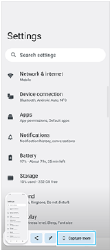Kép: A Több rögzítése gomb helye a jobb alsó területen.