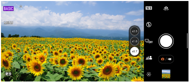 BASIC（基本）模式下横向的摄影大师待机屏幕图