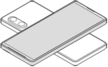 Schema der Anordnung Ihres Geräts und eines Mobiltelefons in einer Kreuzform