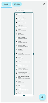 Afbeelding die de positie van de knop Opslaan in het gebied linksboven aangeeft.