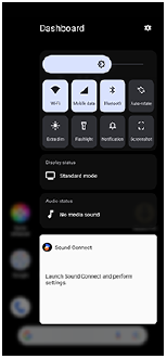Afbeelding van het Dashboard-scherm