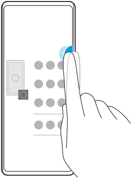 Illustration du double toucher de la barre Détection latérale