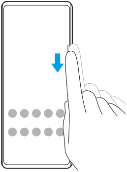 Illustration du glissement vers le bas de la barre Détection latérale