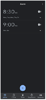 Afbeelding van de alarmfunctie