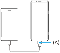 Imagem de ligar dispositivos através de um cabo USB