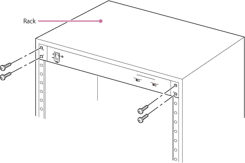 Illustration du montage de l’appareil en rack