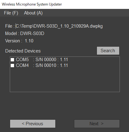 USB connection device screen