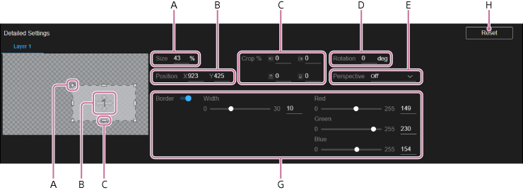 Live Operation screen