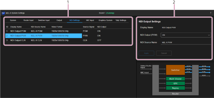 System Settings screen