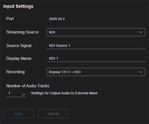System Settings screen