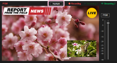 Live Operation screen