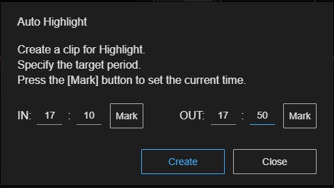 Auto Highlight dialog