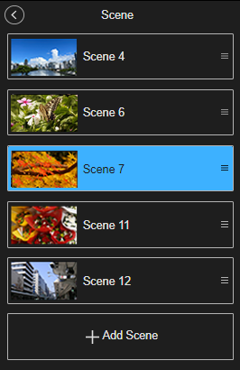 Live Operation screen