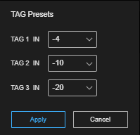Tag Presets dialog
