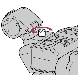 Illustration of removing microphone holder