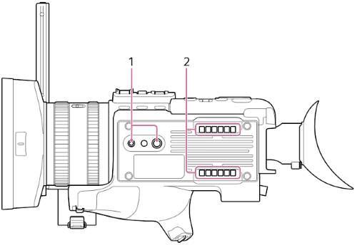 Illustration of bottom side of camera