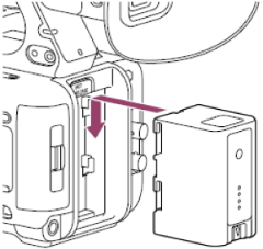 Illustration of attaching battery pack