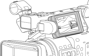 Illustration of LCD monitor facing outwards