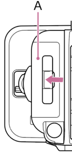 Illustrazione dell’apertura del coperchietto degli slot delle schede