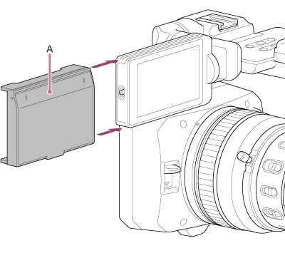 Illustration of attaching LCD hood