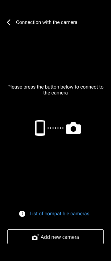 Connection with camera screen