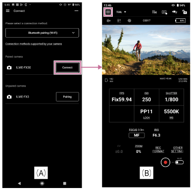 Abbildung zeigt die Struktur des Anwendungsbildschirms und wie zwischen Bildschirmen gewechselt wird.