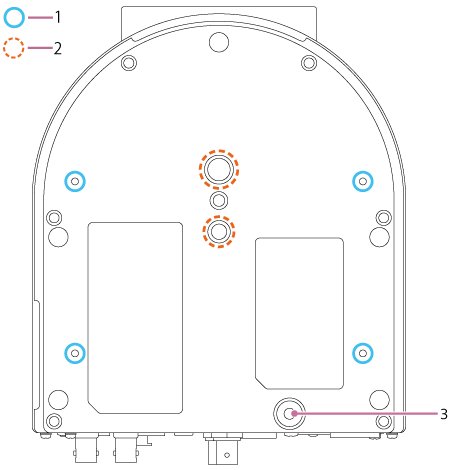 Illustration of bottom view of the unit