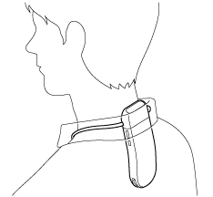 ネックバンドとエアフローパーツを取り付けて本体を装着するイラスト