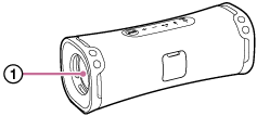 Illustration af højttaleren til lokalisering af den passive radiator