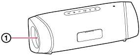 Illustration de l'emplacement du radiateur passif de l'enceinte