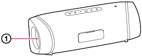 Ilustração do altifalante para localização da radiador passivo