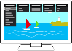 Imagem do ecrã do televisor