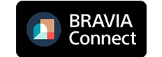 Obrázok loga BRAVIA Connect s odkazom na stránku inštalácie aplikácie