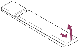 Illustration expliquant la façon de retirer le couvercle de la télécommande