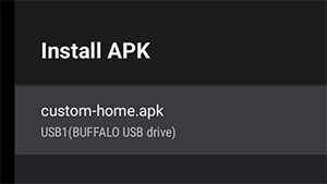 On-screen menu with selectable options.