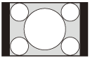 Illustrazione di uno schermo di proiezione con impostazione 4:3 per ingresso di segnale 4:3