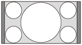 Abbildung zur Projektion bei Auswahl von Normal für Seitenverhältnis, wenn ein Bild im Format 1,78:1 (16:9) eingespeist wird