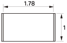 Illustration indicating the image display area and projection area when projecting in 1.78:1 (16:9) format