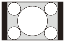 4:3信号输入时采用FULL 1设定的投影银幕的插图
