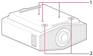 Illustration of the bottom of the projector