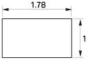 Illustration indicating the image display area when projecting in 1.78:1 (16:9) format