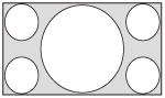 Illustration de l’image projetée en sélectionnant Plein 2 pour Aspect, lors de l’entrée de l’image 1,90:1 (17:9)
